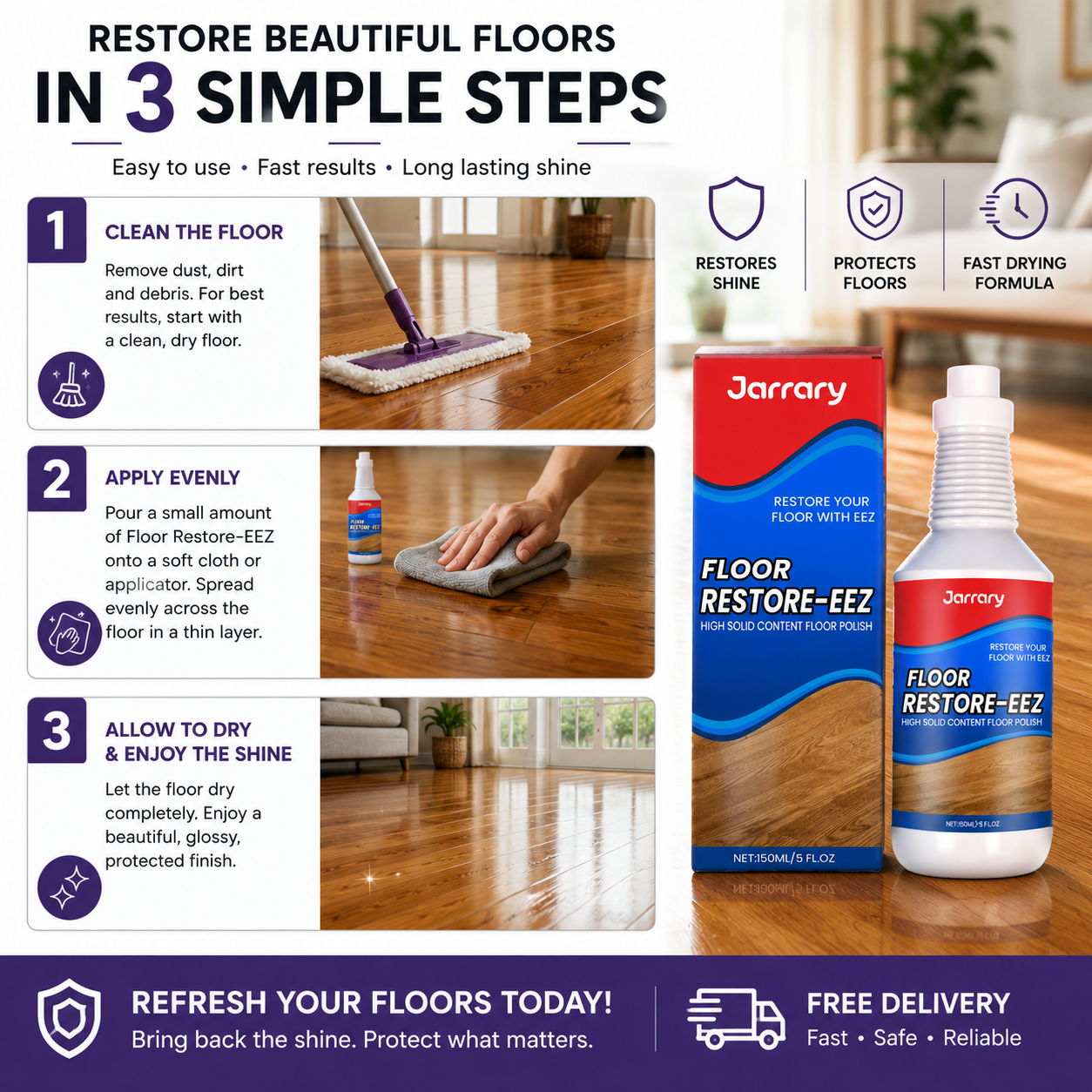 Floor Restoration Polish | Restore Shine & Protect Floors