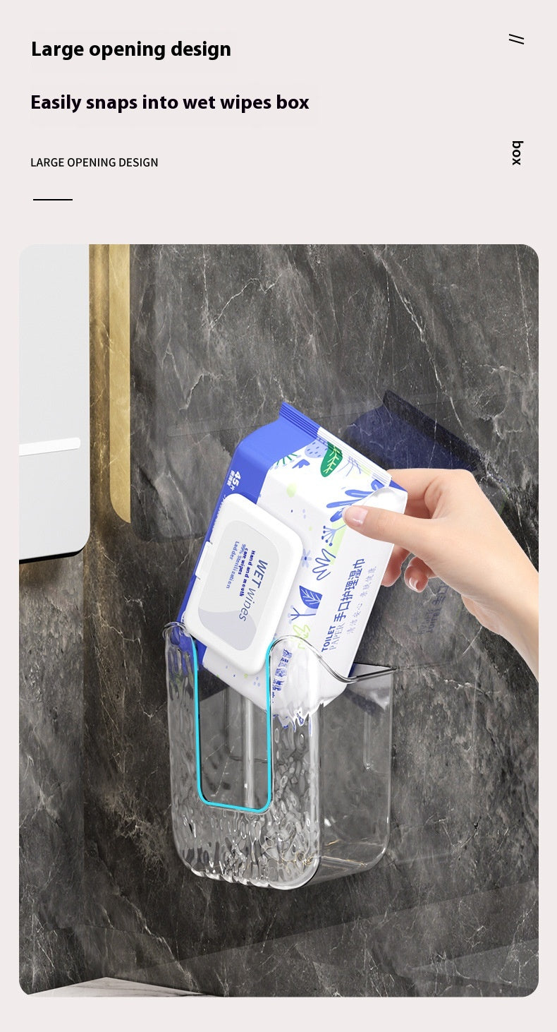 Punch-Free Wall Mounted Wipes Storage Box – Modern Multi-Purpose Tissue Holder