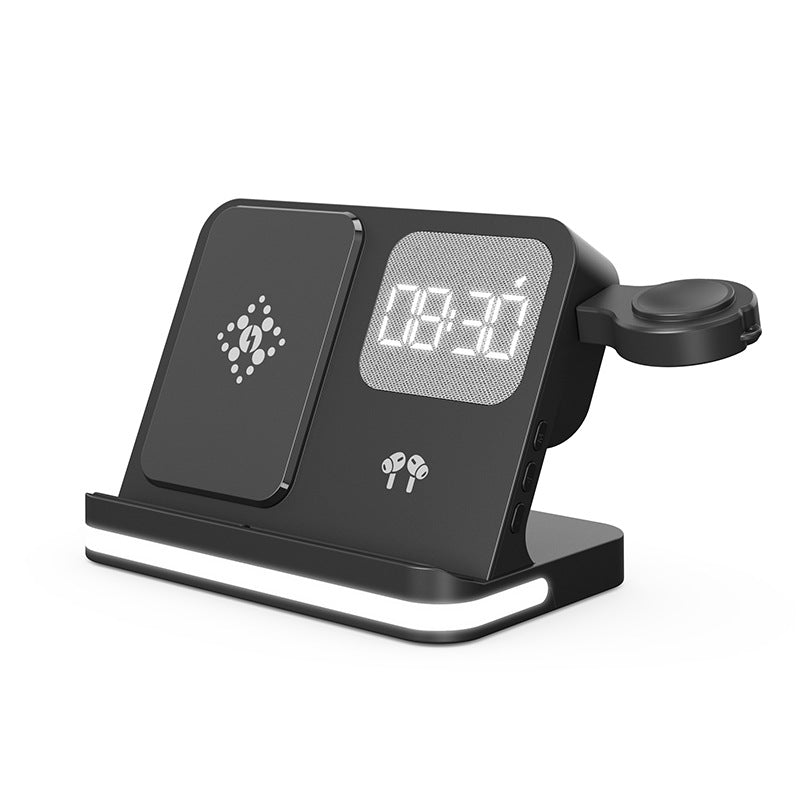Smarter Wecker mit kabellosem Ladegerät – 7-in-1 Ladestation für Telefon, Uhr und Ohrhörer