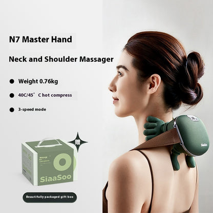 Electric Neck & Shoulder Massager – Wireless Kneading Massage with Heat for Pain Relief