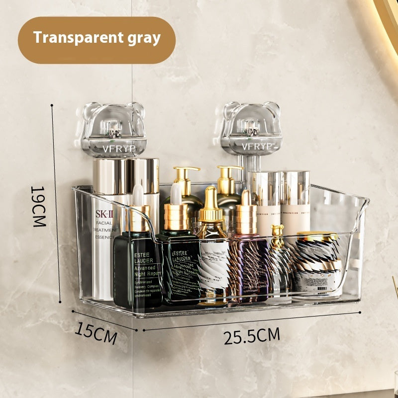 Punch-Free Suction Storage Box – Multi-Purpose Organizer for Bathroom & Kitchen