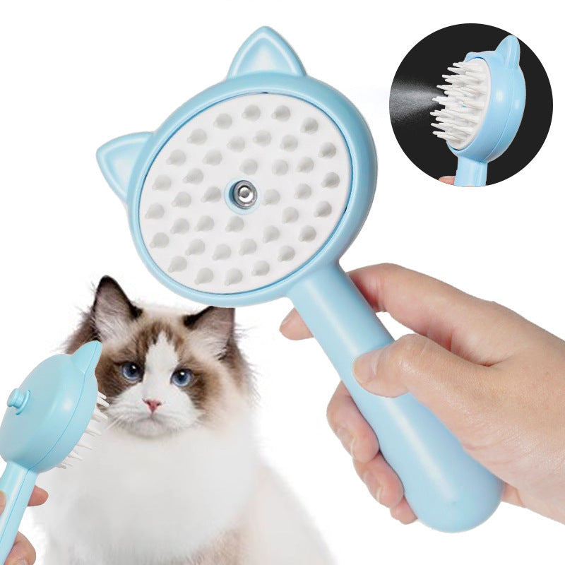 Steam Cat Grooming Brush – Rechargeable Pet Hair Remover & Massage Comb