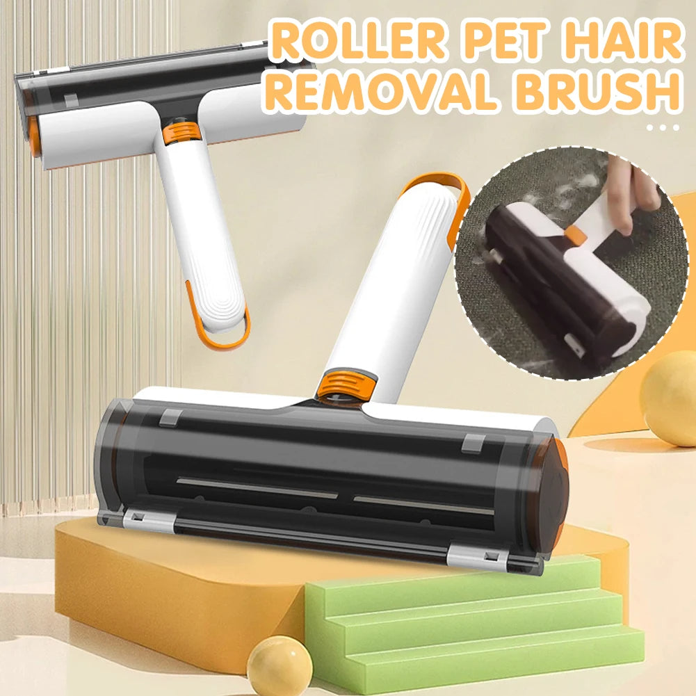 2-in-1 Pet Hair Removal Roller – Reusable Washable Lint & Fur Remover Brush