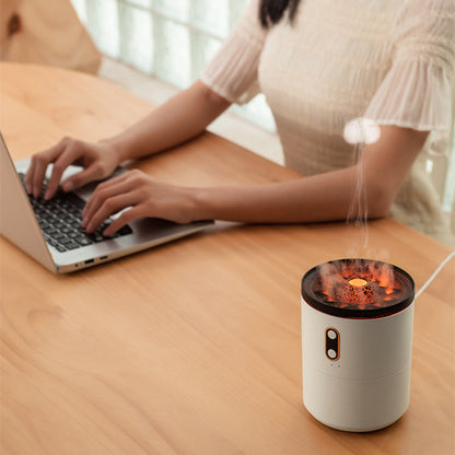 Volcanic Flame Aroma Diffuser – USB Jellyfish Humidifier Night Light