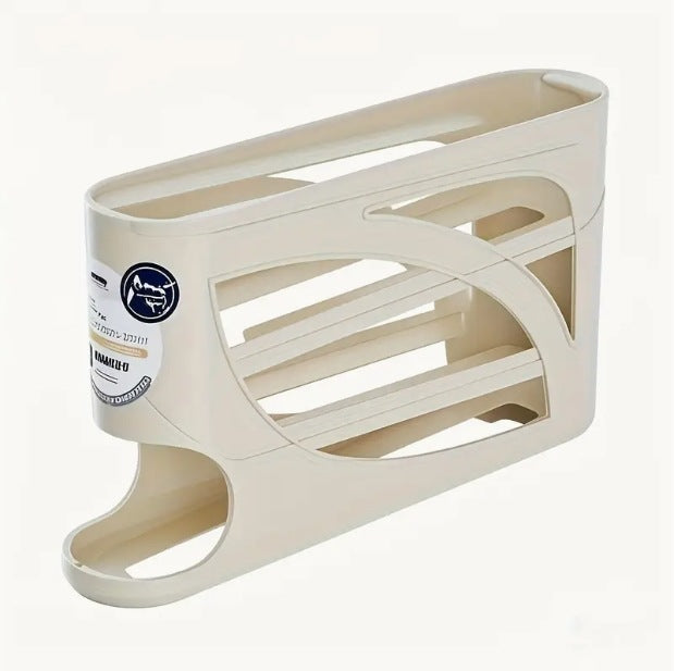 Rolling Slide Egg Storage Box – Refrigerator Organizer 4-Layer