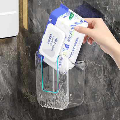 Punch-Free Wall Mounted Wipes Storage Box – Modern Multi-Purpose Tissue Holder