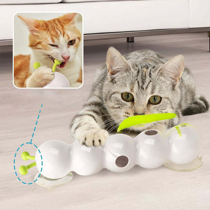 Interactive Teasing Cat Toy with Tail, Motion-Activated Rechargeable Kitten Toy