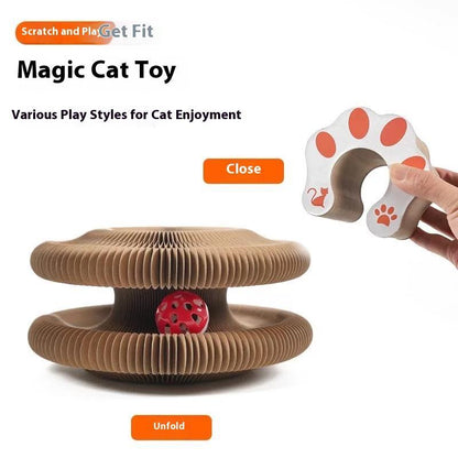 Kitty Curlz Cat Scratching Board 🐾 Foldable, Eco-Friendly & Interactive!