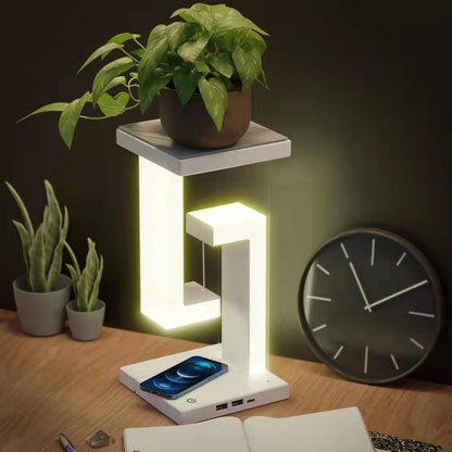 Floating Wireless Charging Table Lamp – Magnetic Suspension LED Desk Light
