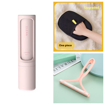 2-in-1 Reusable Pet Hair Remover Brush – Self-Cleaning Lint Roller