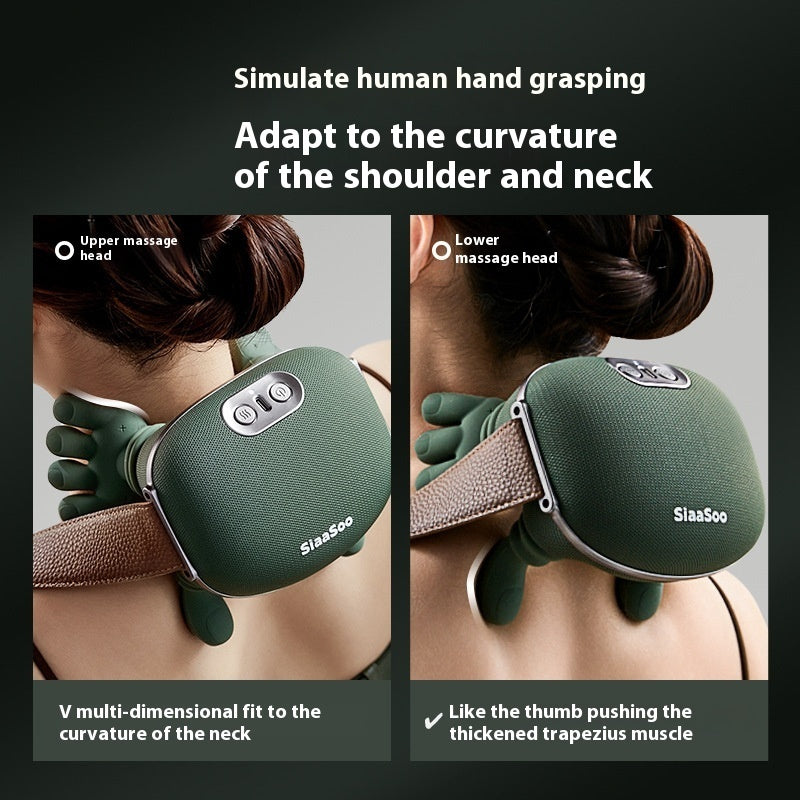 Electric Neck & Shoulder Massager – Wireless Kneading Massage with Heat for Pain Relief