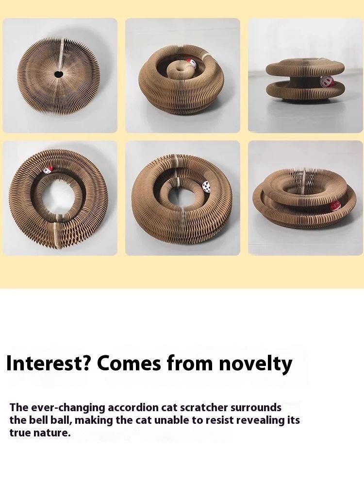 Kitty Curlz Cat Scratching Board 🐾 Foldable, Eco-Friendly & Interactive!