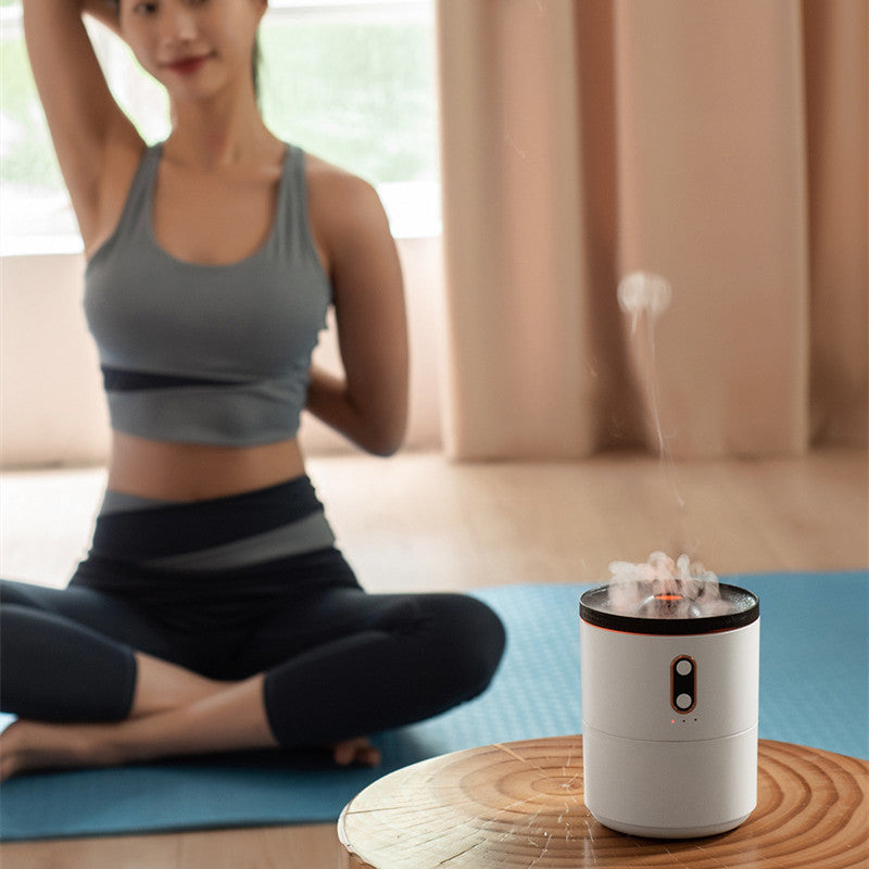 Volcanic Flame Aroma Diffuser – USB Jellyfish Humidifier Night Light