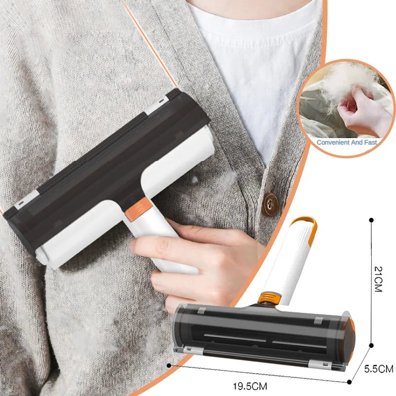 2-in-1 Pet Hair Removal Roller – Reusable Washable Lint & Fur Remover Brush
