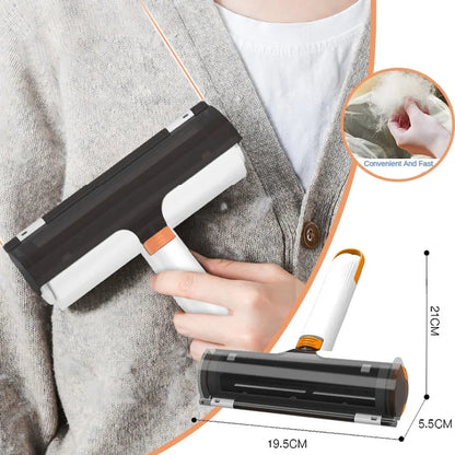 2-in-1 Pet Hair Removal Roller – Reusable Washable Lint & Fur Remover Brush
