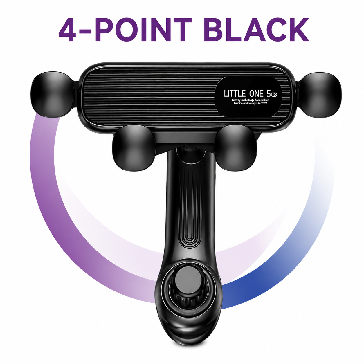 360° Gravity Lock Car Phone Holder – Anti-Shake Vent Mount