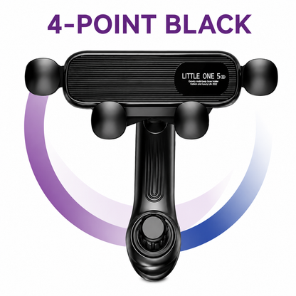360° Gravity Lock Car Phone Holder – Anti-Shake Vent Mount