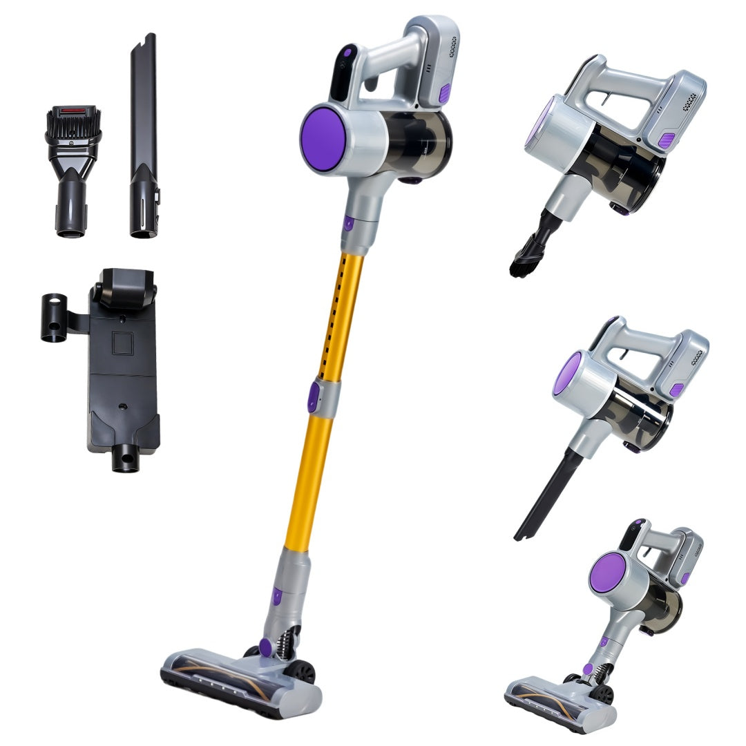 Cordless Stick Vacuum Cleaner – Lightweight Rechargeable Vacuum with LED Light