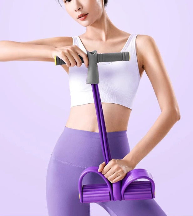 Foot Pedal Abdominal Tensioner – Home Resistance Band Fitness Trainer