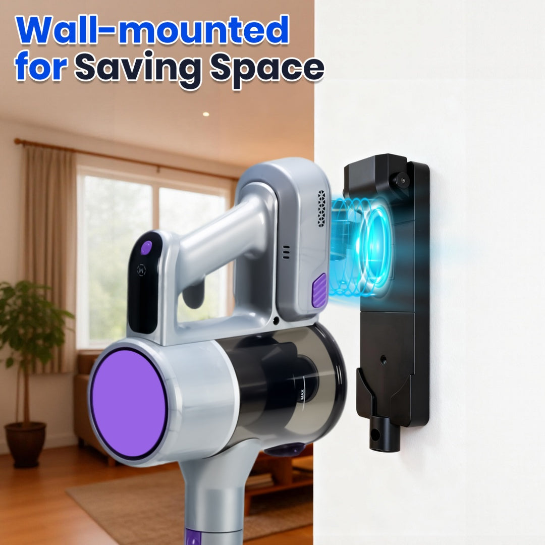 Cordless Stick Vacuum Cleaner – Lightweight Rechargeable Vacuum with LED Light