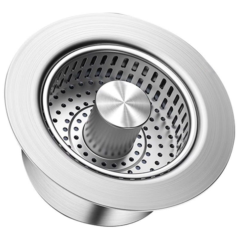 3-in-1 Stainless Steel Kitchen Sink Filter Strainer & Drain Cap