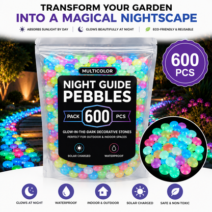 Solar Glow Luminous Garden Stones for Outdoor Décor