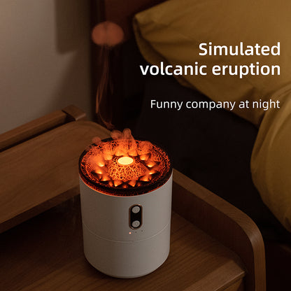 Volcanic Flame Aroma Diffuser – USB Jellyfish Humidifier Night Light