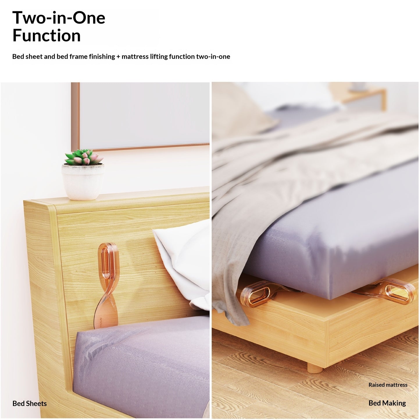 2-in-1 Mattress Lifter & Bed Sheet Tucker – Easy Bed Maker Tool