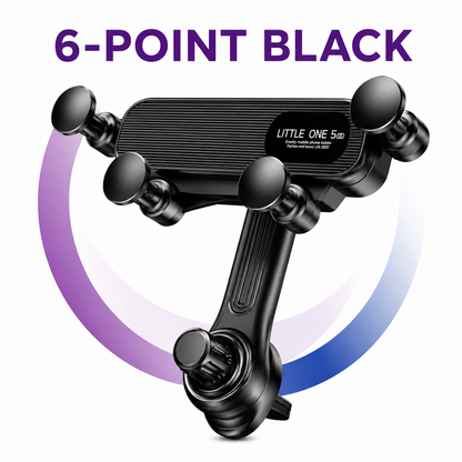 360° Gravity Lock Car Phone Holder – Anti-Shake Vent Mount