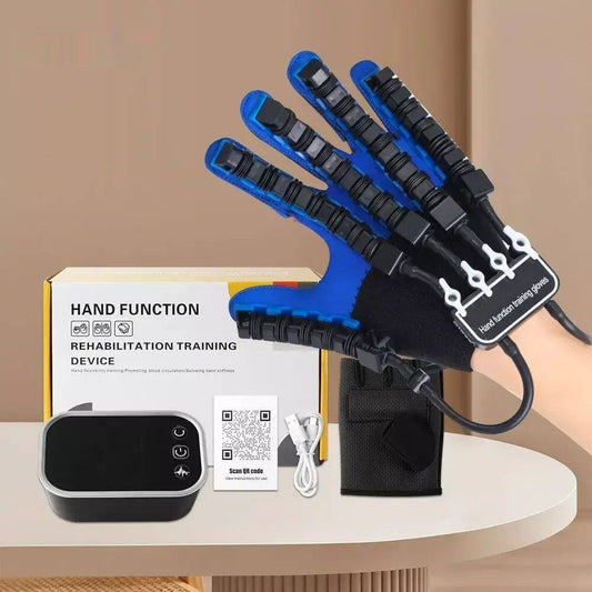 Left & Right Hand Finger Rehabilitation Exerciser Robot Glove with Mirror Training