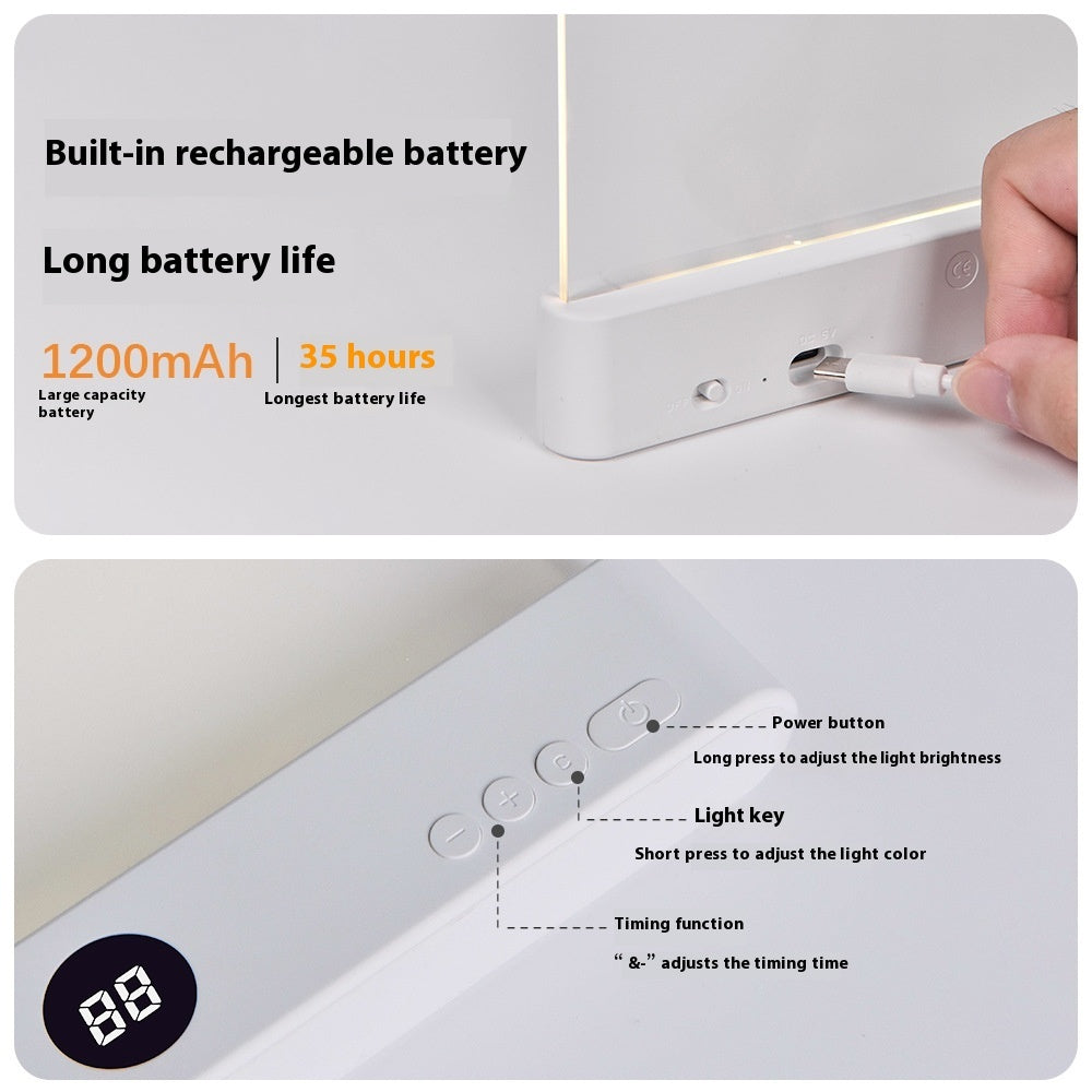 LED Tablet Reading Light – Rechargeable Book Light with Adjustable Brightness & Color Modes