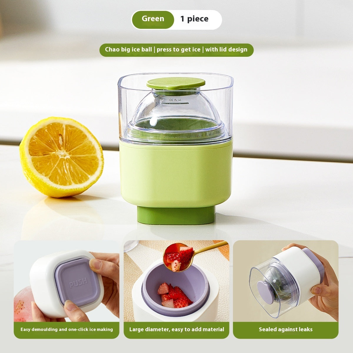 Large Ice Ball Mold – Food Grade Silicone Ice Sphere Maker