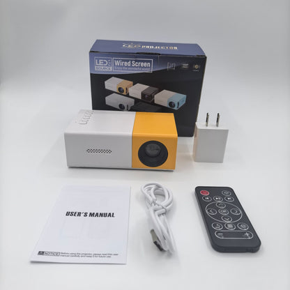 Mini Portable Home Projector, 320x240 Resolution, Compact Movie Projector, USB-Powered with Remote