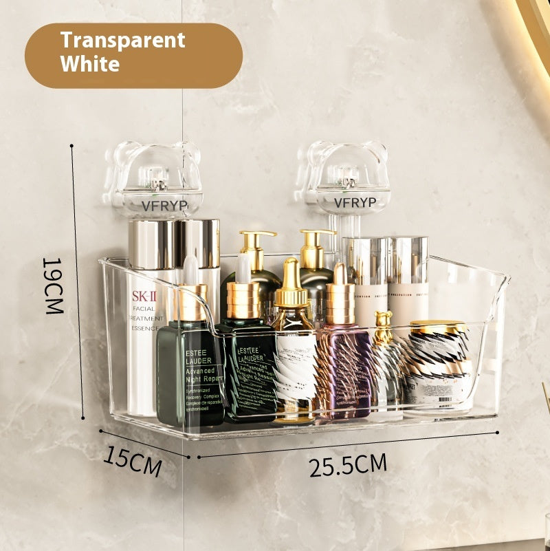 Punch-Free Suction Storage Box – Multi-Purpose Organizer for Bathroom & Kitchen