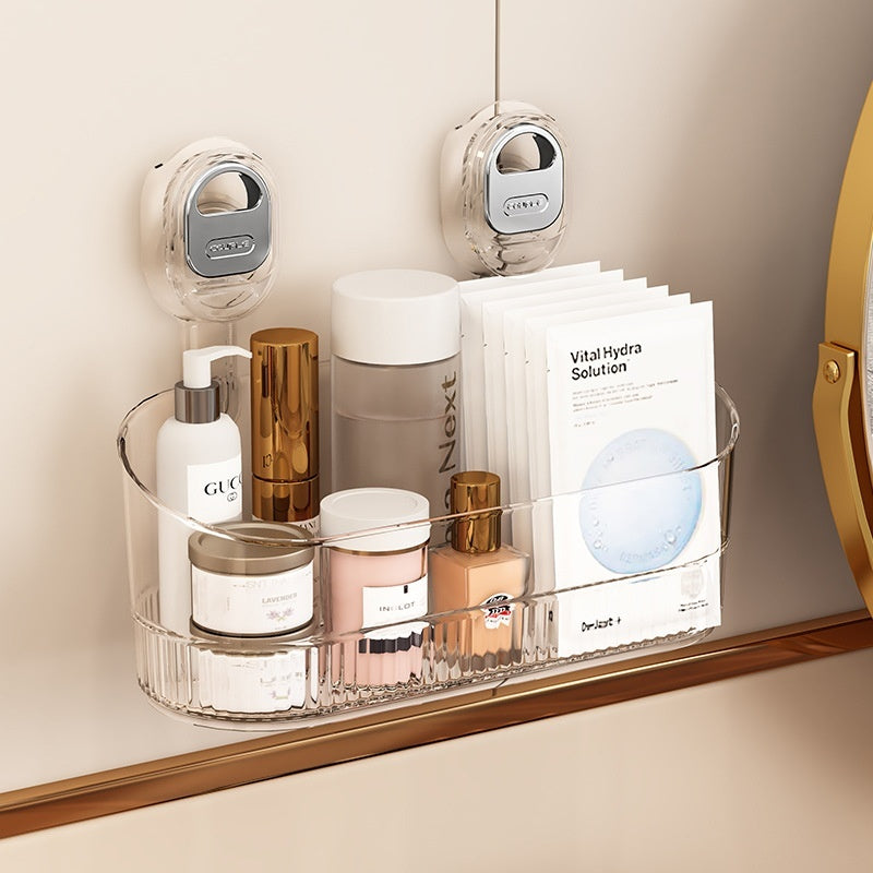 Punch-Free Suction Storage Box – Multi-Purpose Organizer for Bathroom & Kitchen