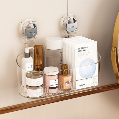 Punch-Free Suction Storage Box – Multi-Purpose Organizer for Bathroom & Kitchen