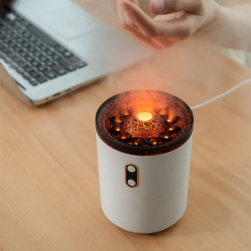 Volcanic Flame Aroma Diffuser – USB Jellyfish Humidifier Night Light