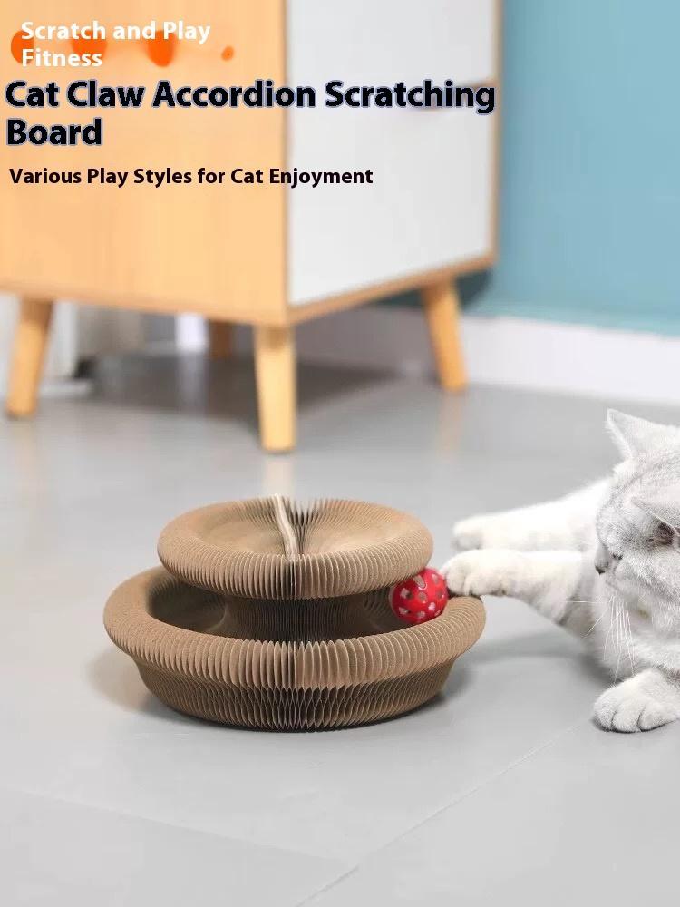 Kitty Curlz Cat Scratching Board 🐾 Foldable, Eco-Friendly & Interactive!