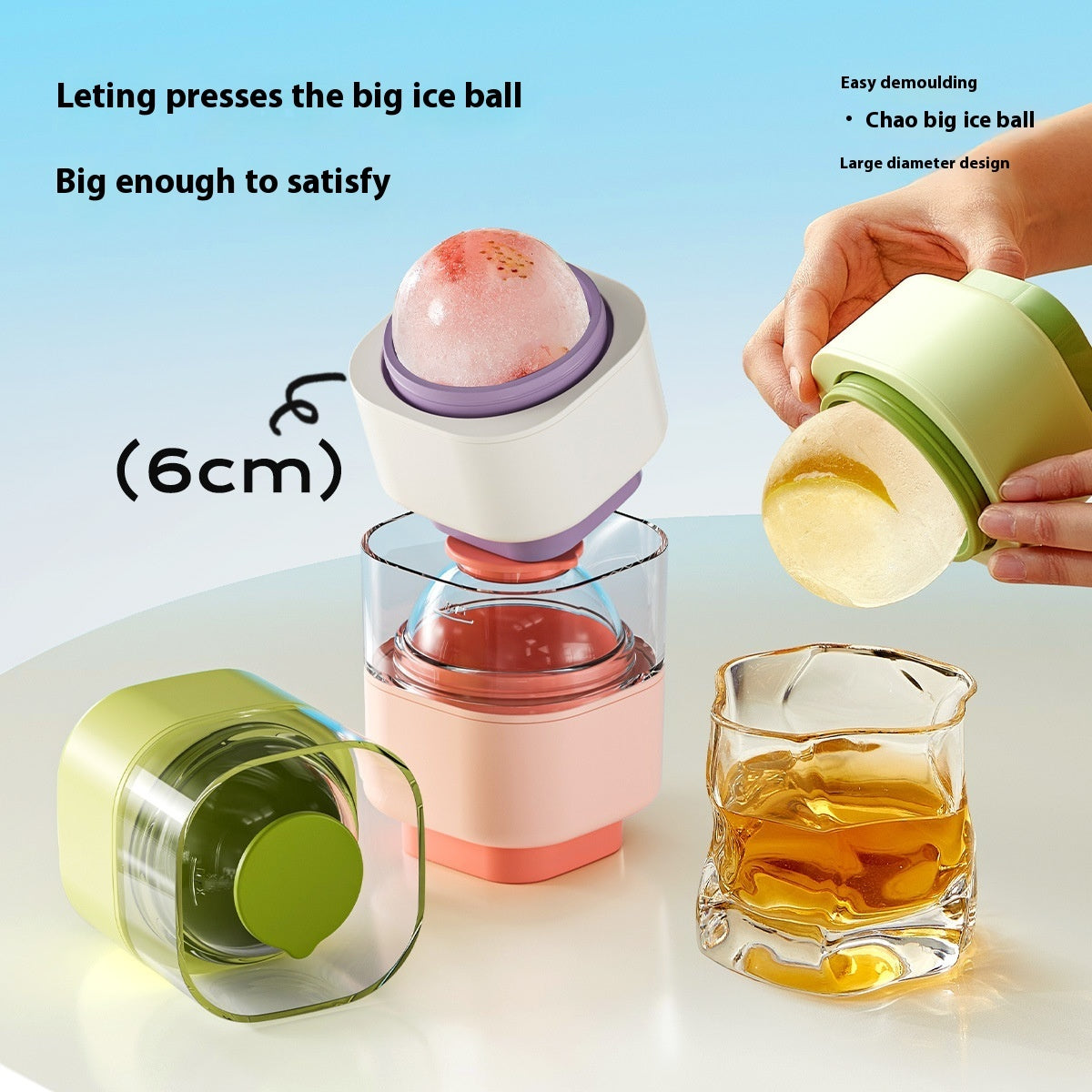 Large Ice Ball Mold – Food Grade Silicone Ice Sphere Maker