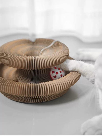 Kitty Curlz Cat Scratching Board 🐾 Foldable, Eco-Friendly & Interactive!