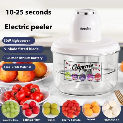 Fruit & Vegetable Automatic Electric Peeler – Rechargeable Kitchen Peeling Machine 1300mAh 50W