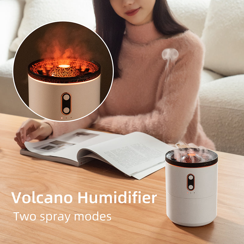 Volcanic Flame Aroma Diffuser – USB Jellyfish Humidifier Night Light