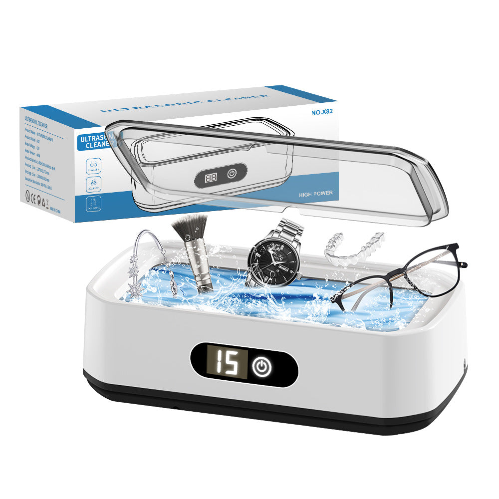 High-Capacity 49 KHz Ultrasonic Eyeglass Cleaner – 501–700ml Digital LED Display with Adjustable Temperature