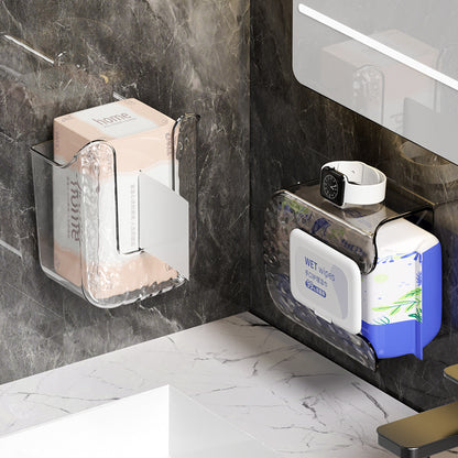 Punch-Free Wall Mounted Wipes Storage Box – Modern Multi-Purpose Tissue Holder