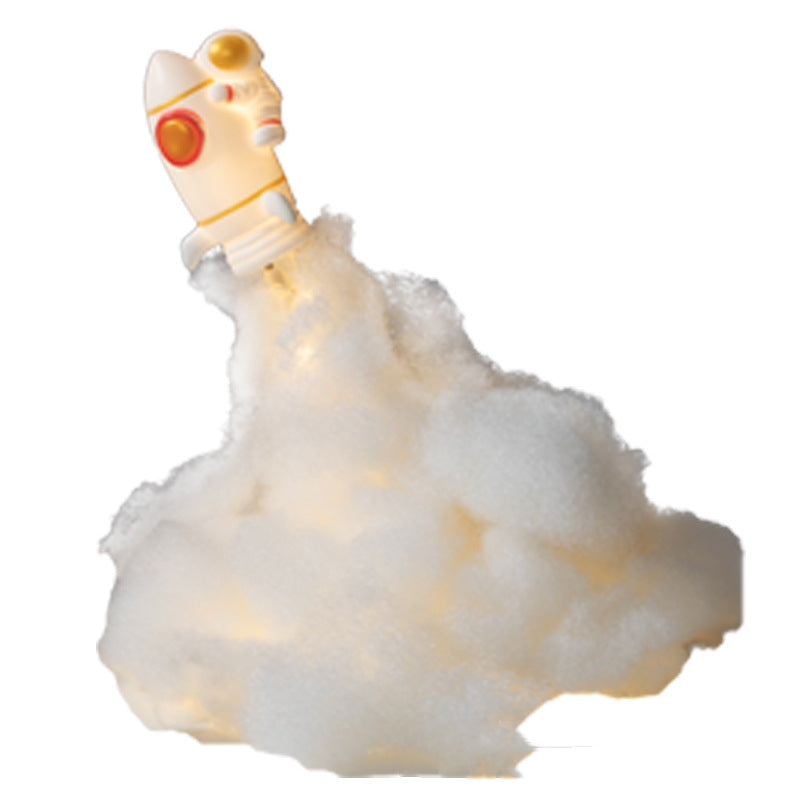 Creative LED Astronaut Rocket Night Light DIY Desk Lamp for Kids & Students