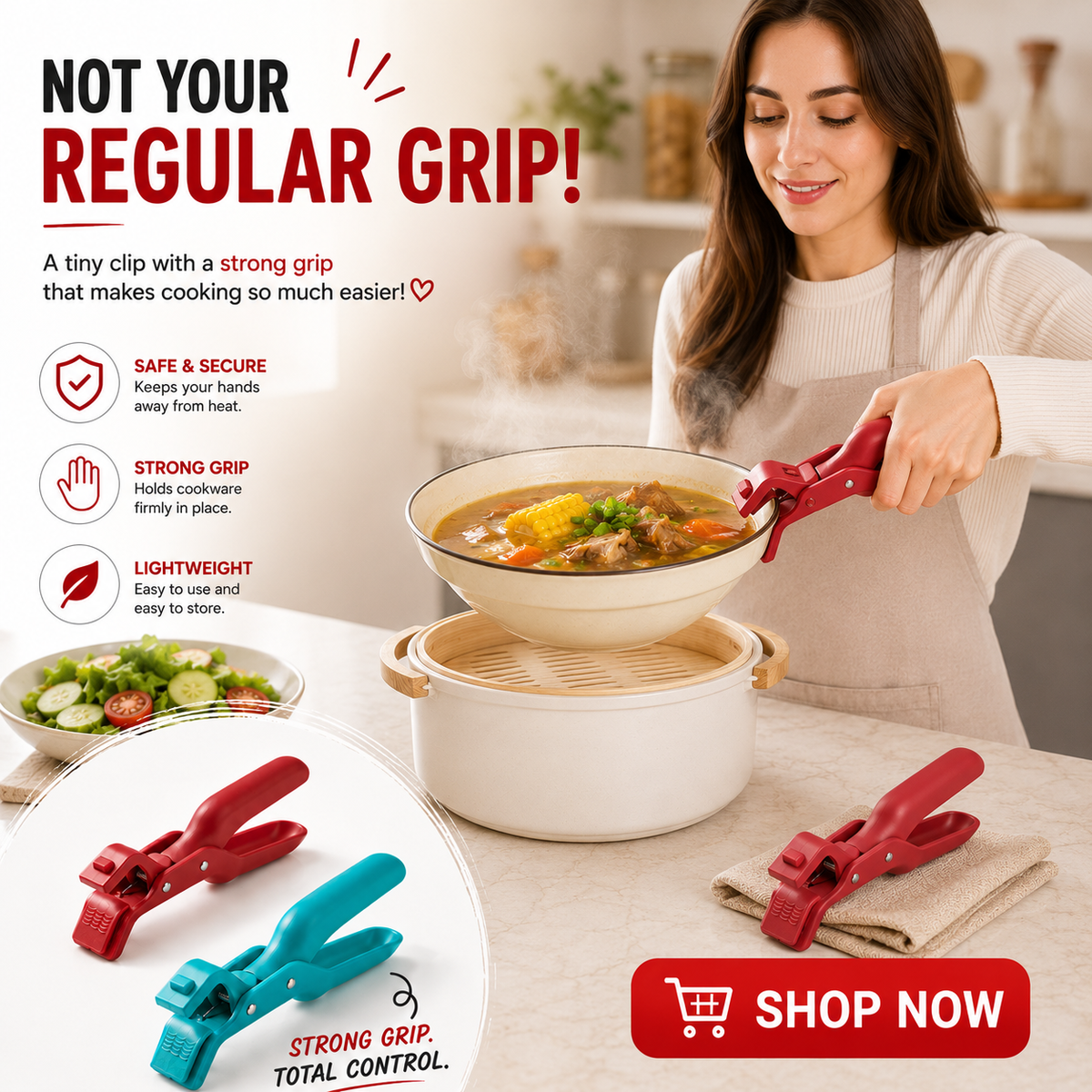 Multi-Purpose Household Silicone Anti-Scalding Kitchen Clip