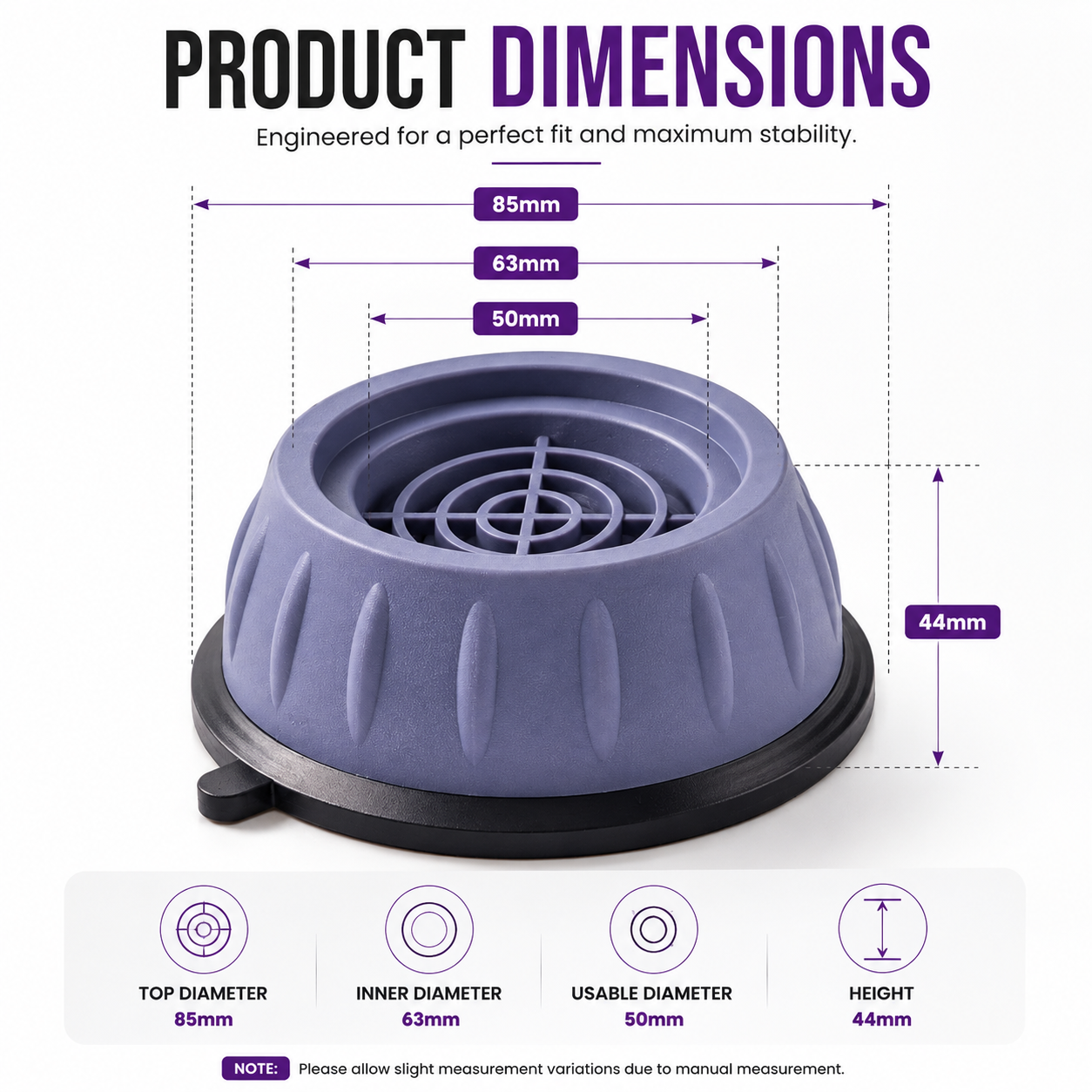 Multipurpose Anti-Vibration Pads – Pack of 4