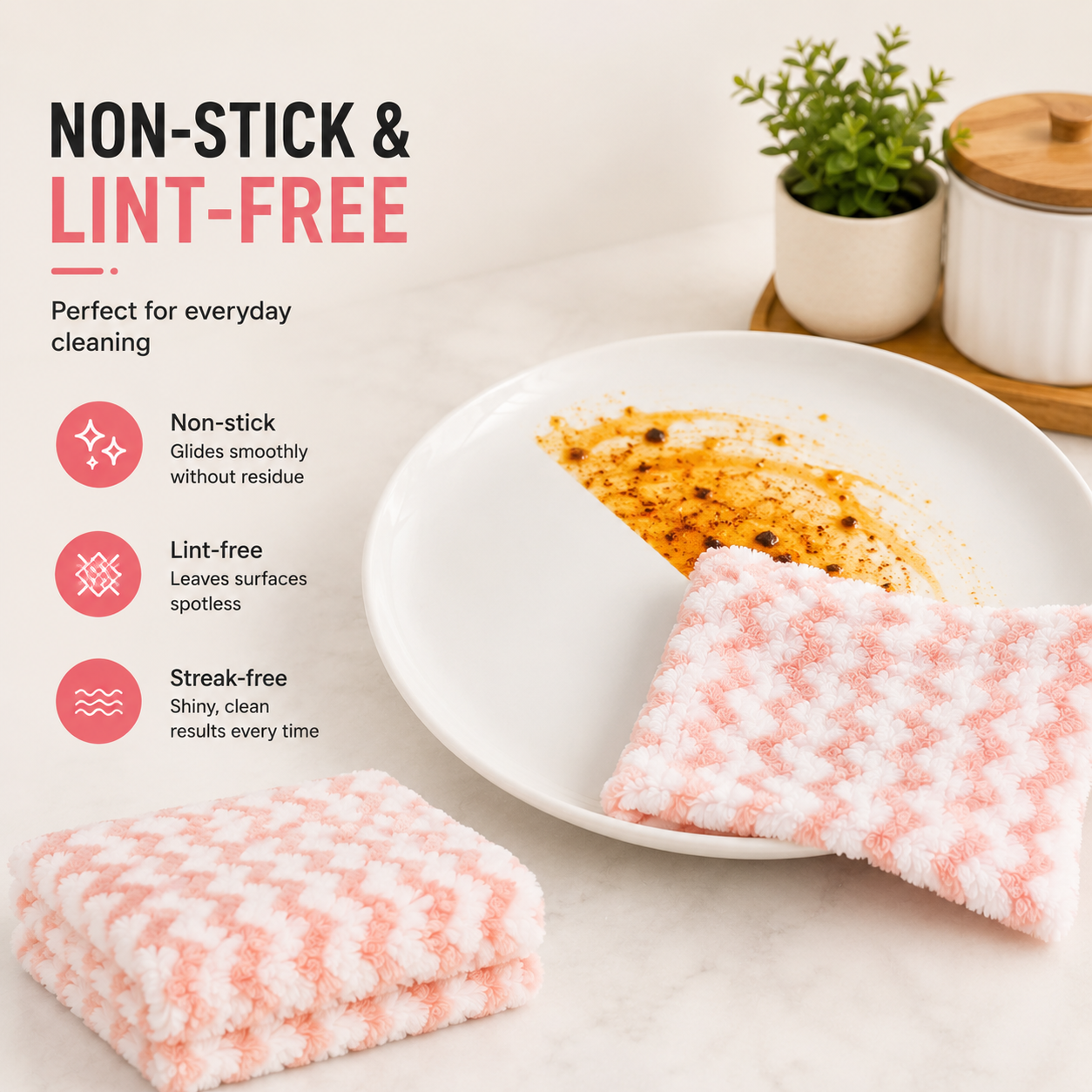 10PCS Ultra Absorbent Reusable Non-linting Kitchen Cleaning Cloths