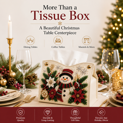 Christmas Elegance – Decorative Beaded Tissue Box Cover