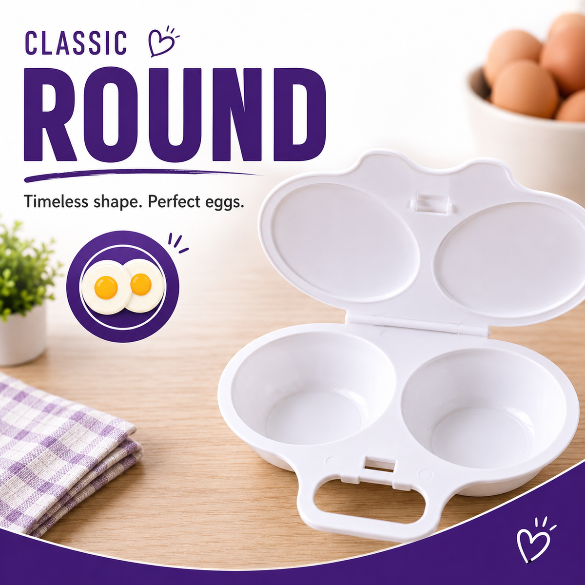 2-Pack Microwave Egg Poacher – Easy Egg Cooker